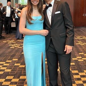 ABYSSS BY ABBY long blue formal dress! Great condition only worn once